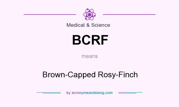 What does BCRF mean? It stands for Brown-Capped Rosy-Finch
