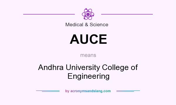 What does AUCE mean? It stands for Andhra University College of Engineering