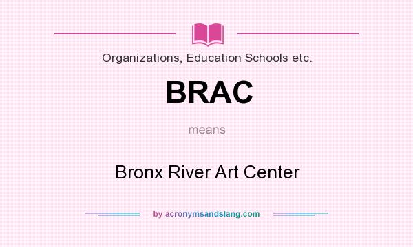 What does BRAC mean? It stands for Bronx River Art Center