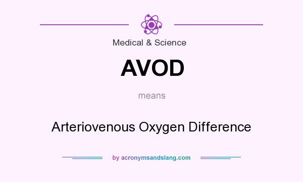 What does AVOD mean? It stands for Arteriovenous Oxygen Difference