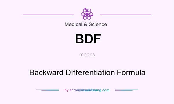 What does BDF mean? It stands for Backward Differentiation Formula