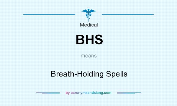 What does BHS mean? It stands for Breath-Holding Spells