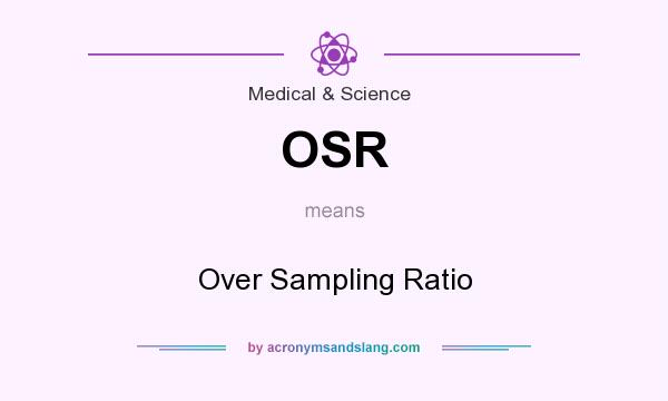 What does OSR mean? It stands for Over Sampling Ratio