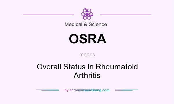 What does OSRA mean? It stands for Overall Status in Rheumatoid Arthritis