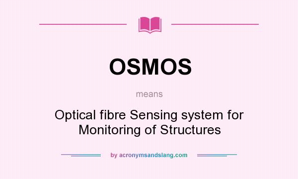 What does OSMOS mean? It stands for Optical fibre Sensing system for Monitoring of Structures