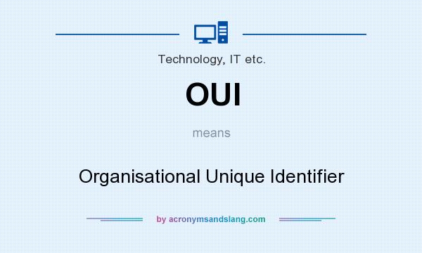 What does OUI mean? It stands for Organisational Unique Identifier