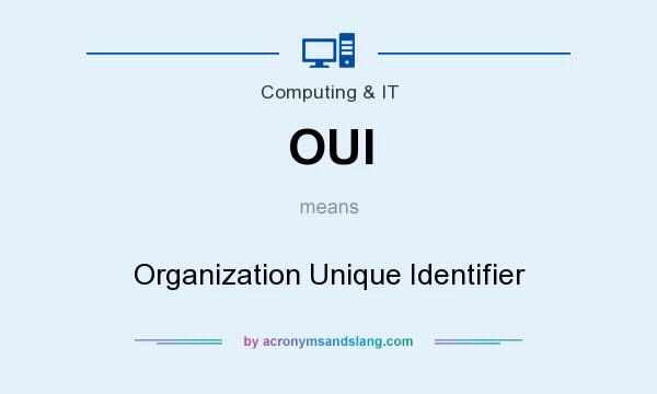 What does OUI mean? It stands for Organization Unique Identifier