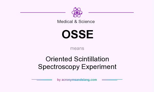 What does OSSE mean? It stands for Oriented Scintillation Spectroscopy Experiment