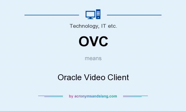 What does OVC mean? It stands for Oracle Video Client