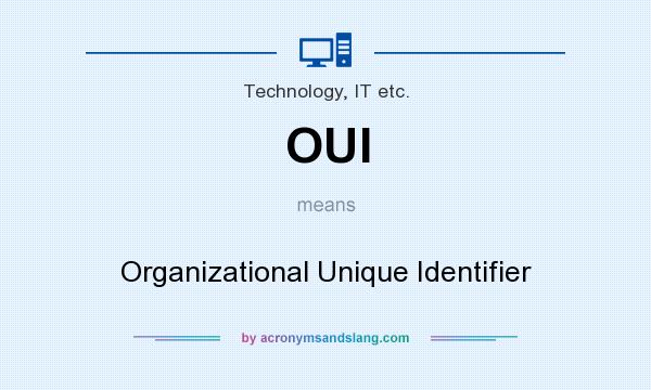 What does OUI mean? It stands for Organizational Unique Identifier