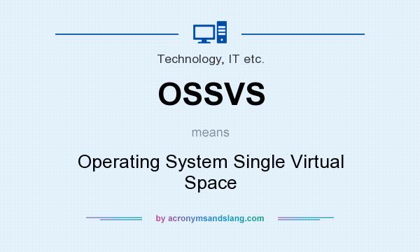 What does OSSVS mean? It stands for Operating System Single Virtual Space