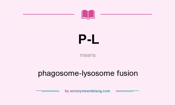 What does P-L mean? It stands for phagosome-lysosome fusion
