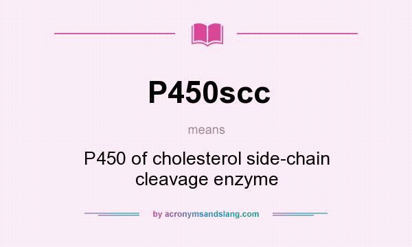 What does P450scc mean? It stands for P450 of cholesterol side-chain cleavage enzyme
