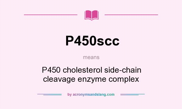 What does P450scc mean? It stands for P450 cholesterol side-chain cleavage enzyme complex