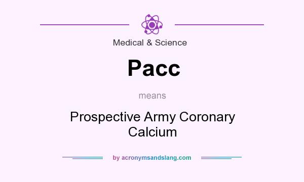 What does Pacc mean? It stands for Prospective Army Coronary Calcium