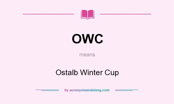 What does OWC mean? It stands for Ostalb Winter Cup