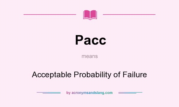 What does Pacc mean? It stands for Acceptable Probability of Failure