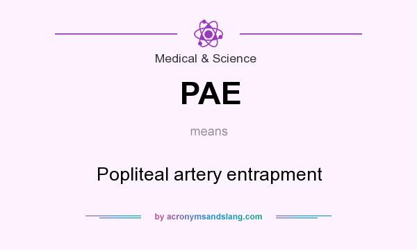 What does PAE mean? It stands for Popliteal artery entrapment