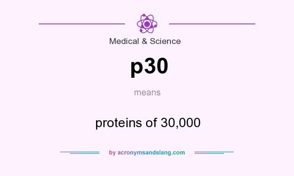 What does p30 mean? It stands for proteins of 30,000