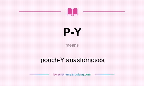 What does P-Y mean? It stands for pouch-Y anastomoses