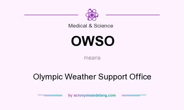 What does OWSO mean? It stands for Olympic Weather Support Office