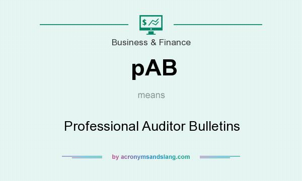 What does pAB mean? It stands for Professional Auditor Bulletins