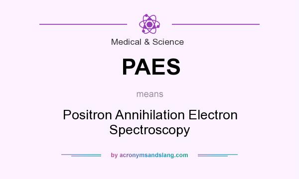 What does PAES mean? It stands for Positron Annihilation Electron Spectroscopy