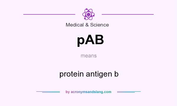 What does pAB mean? It stands for protein antigen b