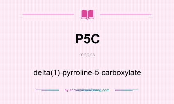 What does P5C mean? It stands for delta(1)-pyrroline-5-carboxylate