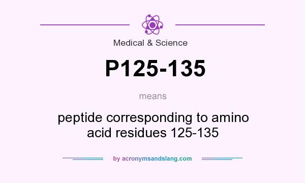What does P125-135 mean? It stands for peptide corresponding to amino acid residues 125-135
