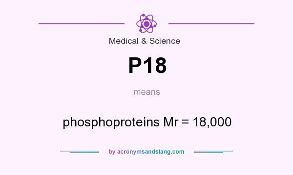 What does P18 mean? It stands for phosphoproteins Mr = 18,000