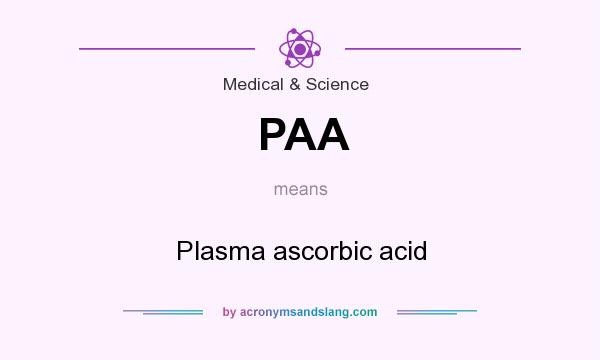 What does PAA mean? It stands for Plasma ascorbic acid