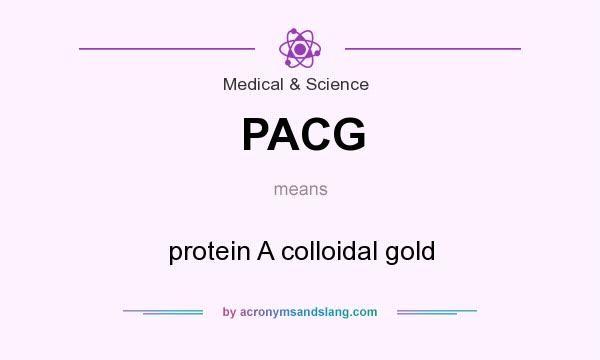 What does PACG mean? It stands for protein A colloidal gold