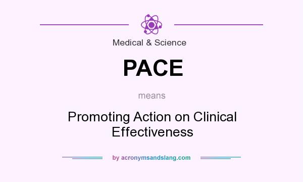 What does PACE mean? It stands for Promoting Action on Clinical Effectiveness