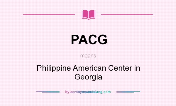 What does PACG mean? It stands for Philippine American Center in Georgia