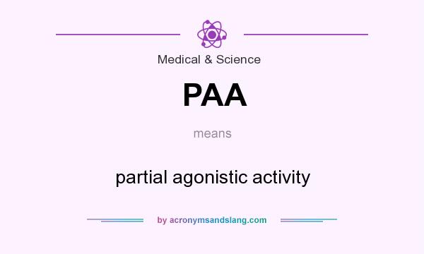 What does PAA mean? It stands for partial agonistic activity
