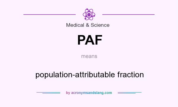 What does PAF mean? It stands for population-attributable fraction