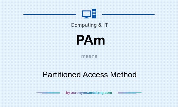 What does PAm mean? It stands for Partitioned Access Method