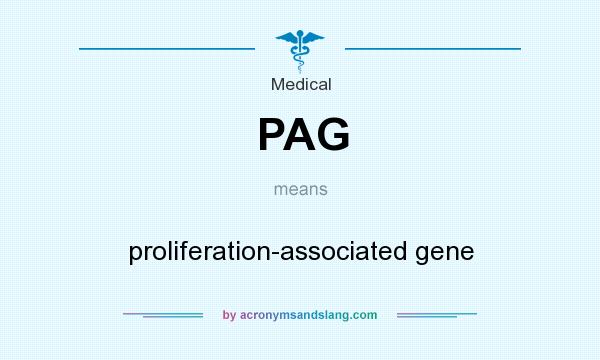 What does PAG mean? It stands for proliferation-associated gene