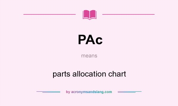 What does PAc mean? It stands for parts allocation chart