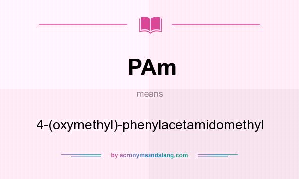 What does PAm mean? It stands for 4-(oxymethyl)-phenylacetamidomethyl