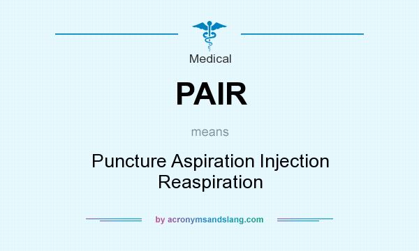 What does PAIR mean? It stands for Puncture Aspiration Injection Reaspiration