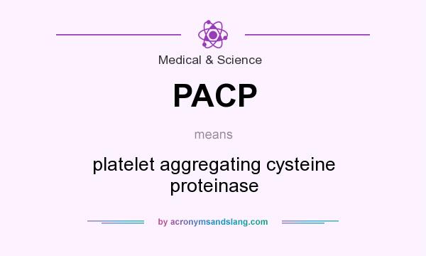 What does PACP mean? It stands for platelet aggregating cysteine proteinase