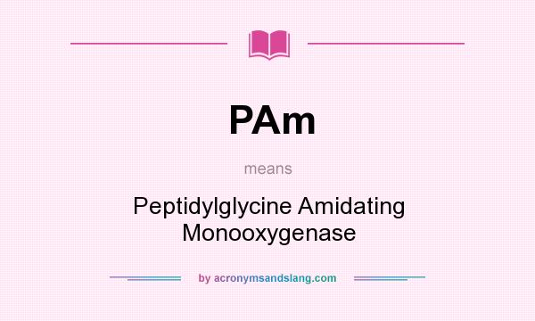 What does PAm mean? It stands for Peptidylglycine Amidating Monooxygenase