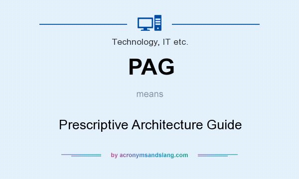 What does PAG mean? It stands for Prescriptive Architecture Guide