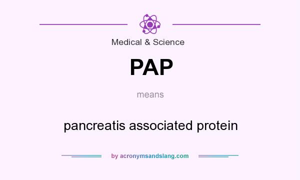 What does PAP mean? It stands for pancreatis associated protein