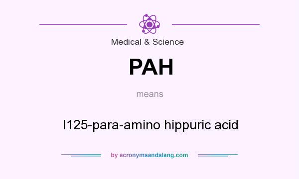 What does PAH mean? It stands for I125-para-amino hippuric acid