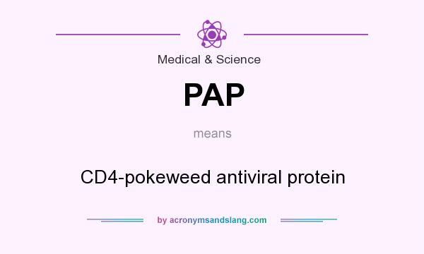 What does PAP mean? It stands for CD4-pokeweed antiviral protein