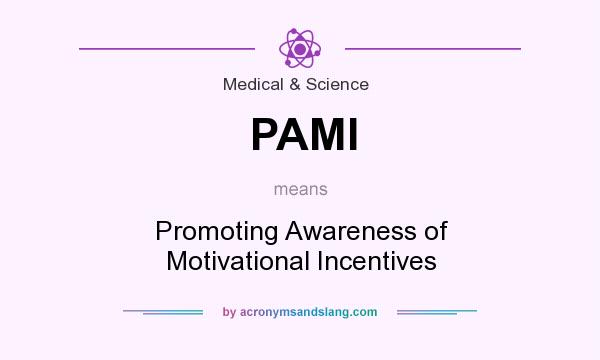 What does PAMI mean? It stands for Promoting Awareness of Motivational Incentives