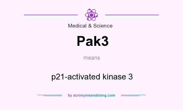 What does Pak3 mean? It stands for p21-activated kinase 3